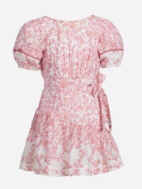 Poupette St Barth Chantal Mini Dress in Pink Lazuu Cotton Metallics Size 6